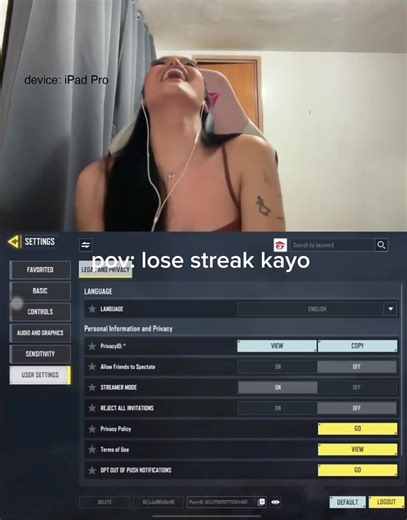 CODM Streamer Highlights on iPad Pro