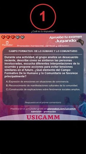 Estudiando para USICAMM #329 CAMPO FORMATIVO: DE LO HUMANO Y LO COMUNITARIO