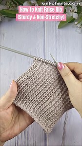 How to Knit False Rib (Sturdy & Non-Stretchy) #knitting #knittingpattern #slipstitch #ribbing #knittingstitch #howtoknit #diyknitting #knittingaddict #strikk #knitwear | Free Knitting Patterns