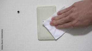 Video of cleaning the switch with alcohol