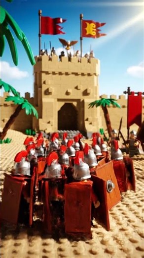 Lego Roman Legion Conquers Desert Fortress with Epic Defense!