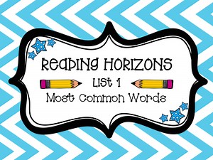 Reading Horizons Most Common Words List 1 Highly Engaging Interactive SlideShow