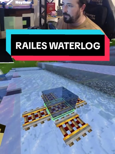 Minecraft Railes Waterlog Tutorial