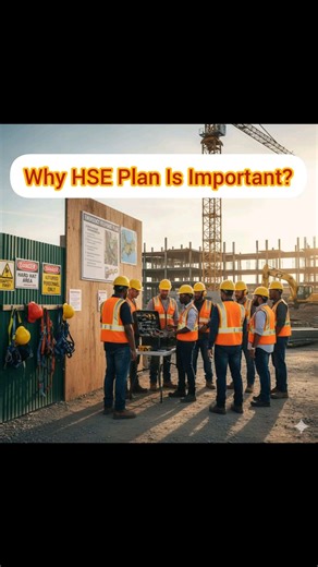 Why HSE Plan Is Important? An HSE Plan explains how safety, health, and environment will be controlled at a site. 🔹 Why It Is Important ✔ Prevents accidents ✔ Defines responsibilities ✔ Controls hazards ✔ Saves life and property ✔ Required by clients & law 🔹 Simple Example A construction site without HSE plan: ❌ No PPE rule ❌ No emergency response ❌ Accidents happen A site with HSE plan: ✅ PPE compulsory ✅ Permit system ✅ Emergency procedure clear #HSEPlan #WorkplaceSafety #ZeroAccident #Safet