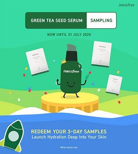 If you want clear, dewy skin, you need to give it lots and lots of hydration. 💧 Feel the Hydro-breakthrough Power of #Hydrocket with our Green Tea Seed Serum today! 🚀 Launch yourself over to an innisfree store near you to collect yours now www.innisfree.com/my/en/store/storeList.do *Terms and conditions apply. *Valid from 1-31 July 2020 only, while stocks last. | INNISFREE Malaysia