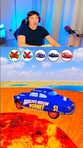 Chick Hicks vs The King vs Doc Hudson vs Jackson Storm vs Lightning McQueen | Lava Jump Challenge