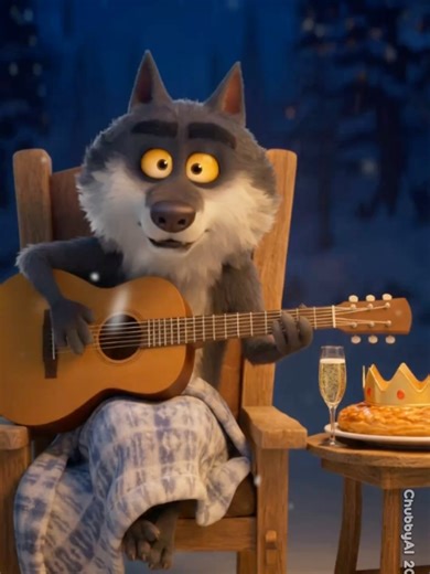 Le loup d'Intermarché et sa galette de l'Épiphanie