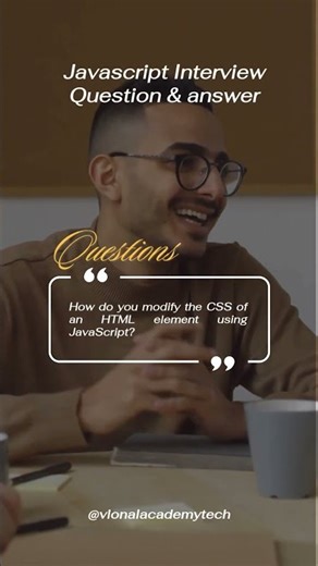 How do you modify the CSS of an HTML element using JavaScript | JS Intermediate Question & Answer