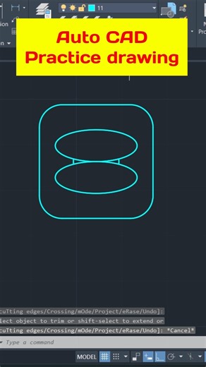 ELLIPSE circle in Auto CAD #autodesk #autocaddrawings #autocadblocks
