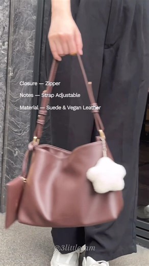 Why I love this bag 🤎Compact, zippered, & perfect for everyday use #tasviral #jeaniebag #leatherbag