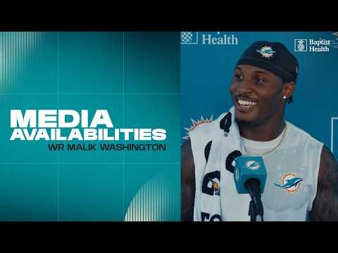 WR Malik Washington meets with the media | Miami Dolphins