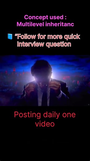 🔥 Tricky Java OOPS Question on Multilevel Inheritance | #shorts #coding #mcq #trending