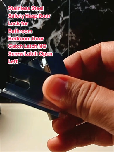 Stainless Steel Safety Hasp Door Lock for Bathroom Bedroom Door Catch Latch NO Screw Latch Open Left Open Right #doorlock #doorlocks #stainlesssteel #antirust #musthaves