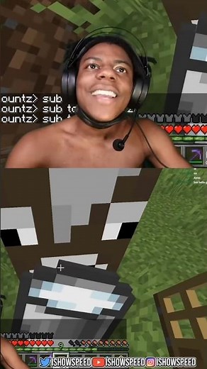 ISHOWSPEED MILKS THE COW #ishowspeed #speed #minecraft