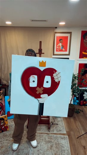 Ace Trace on Instagram: "“What A Triumph” 36”x36” #art #heart #love"
