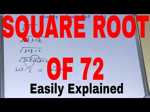 Simplify square root of 72|How to solve square root of 72|Square root of 72 in simplest form