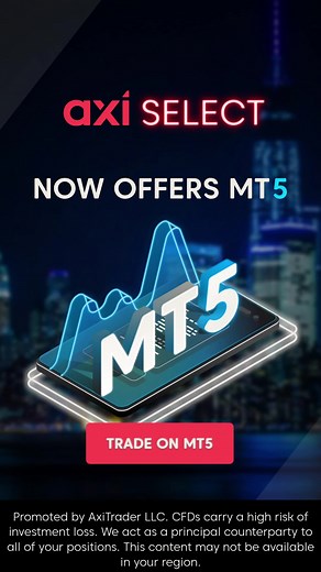 MT5 gives you wider access to numerous markets beyond forex, including global company stocks and cryptocurrencies. Promoted by AxiTrader Ltd. CFDs carry a high risk of investment loss. We act as a principal counterparty to all of your positions. This content may not be available in your region. | Axi Canada