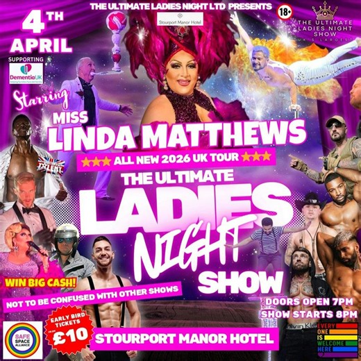 The Ultimate Ladies Night Show at Stourport Manor Hotel