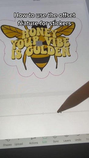 Offset Stickers in Cricut Design Space