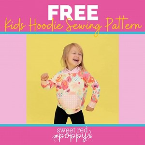 1.1K views · 59 reactions | One of my favorite things to sew for my kids has always been hoodies! And back to school time is the PERFECT time to make new hoodies! So today, I wanted to share my hoodie pattern with you for FREE! This hoodie features a cute pocket, an adorable hood that overlaps at the front, raglan sleeves, and contrasting cuffs and waistbands. Get the free sewing pattern here: https://sweetredpoppy.com/free-kids-hoodie-sewing-pattern | Sweet Red Poppy | Facebook