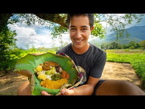 Sri Lankan Village Food 🇱🇰 FARMER'S LOTUS LEAF LUNCH + UNIQUE New Year Food in Sri Lanka!!