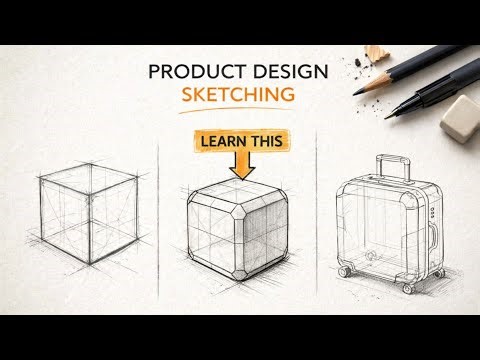 Product Design Sketching Tutorial [ PART 01 : Basic Shapes, Cubes and Edges]