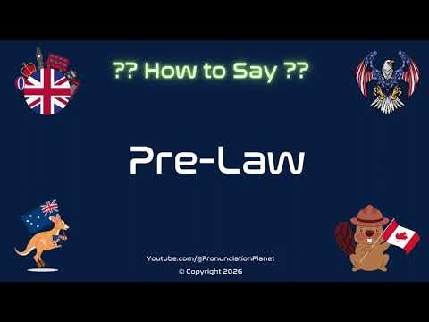 ⚖️ 📚 How to Pronounce Pre-Law? (CORRECTLY) | Pronunciation Planet