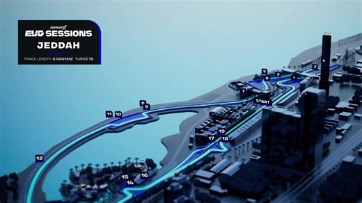 Formula E Jeddah E-Prix Evo sessions - track map & circuit breakdown (watch)