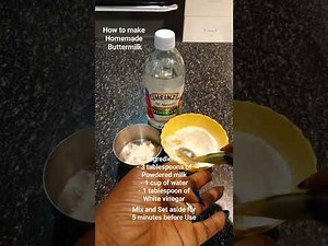Learn how to make Homemade Buttermilk with Powdered Milk.
