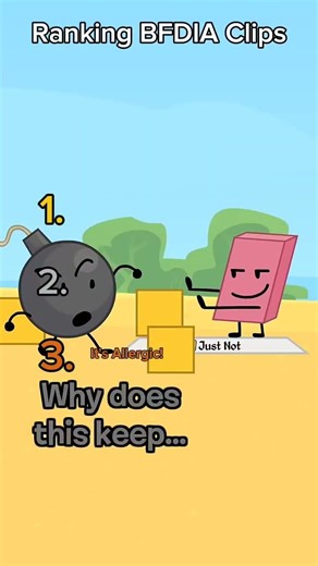 Top 3 BFDIA Clips #shorts #bfdi #bfdia