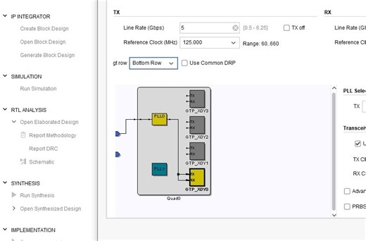 Xilinx FPGA基于Aurora_8b10b回环测试（二）—GTP配置