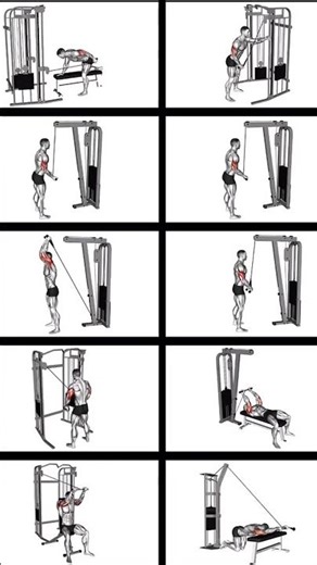 10 Best Cable Exercises for Maximum Muscle Growth 💪 #shorts #gym