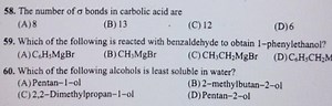 The number of \sigma bonds in carbolic acid are... | Filo