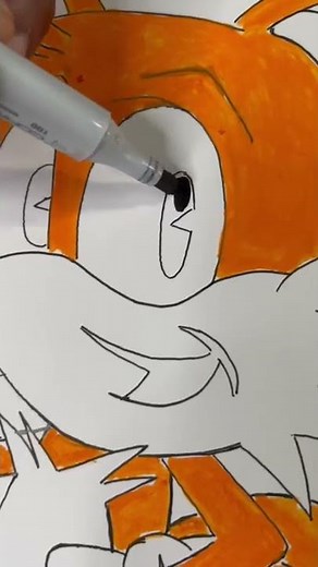 Drawing Tails From Sonic The Hedgehog - Step by Step