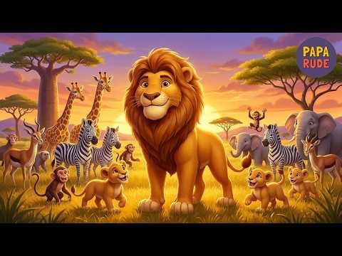 Le Lion de la Savane 🦁 Chanson pour Enfants | Paparude