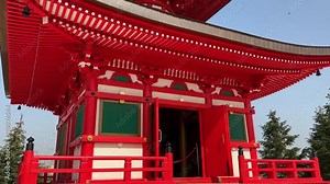 The Pagoda is a place of harmony where the energy of the surrounding space is accumulated. Architecture in Japanese style, video