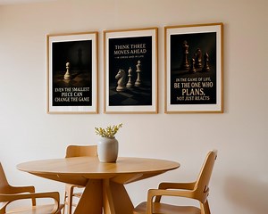 Chess Motivational Poster Bundle – 3 Digital Downloads for Strategic Thinking & Inspiration - Etsy