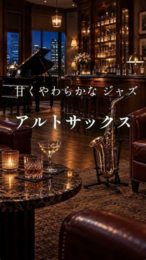 【甘くやわらかな大人ジャズ】アルトサックスとピアノが響く深夜のジャズバー｜癒し・安眠・リラックス #Shorts