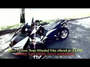 3 Wheel 250cc cyclone 2012 Trike Motorcycle $4699.99 Assembled