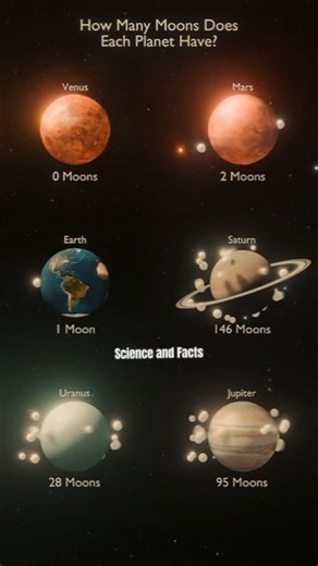 Planets with their Moons | Mars | Jupiter| Saturn| Moons | #shorts #astronomy