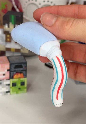 Toothpaste worm clay art – A-Z series T