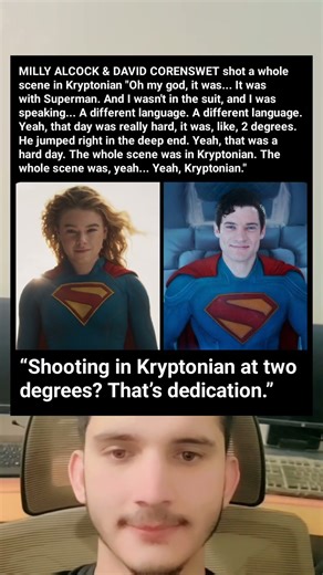Milly Alcock & David Corenswet Reveal Full Kryptonian Scene in Superman
