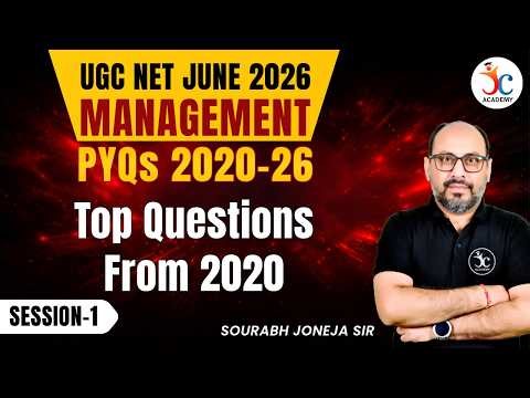 UGC NET Management PYQs | Management PYQ UGC NET 2020 | S-1 | UGC NET Management Paper 2 June 2026