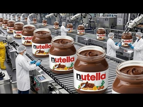 Inside a Nutella Processing: From Raw Hazelnuts to Chocolate Hazelnut Spread (Complete Process)