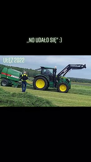 Green Tractor and Hay Baler Demonstration at Zielone Agroshow