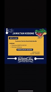 Acara Pantas 🔵⚪️🟡Jawatan kosong 3org staff diperlukan 🐝🐝🐝watsup admin dairet🔥🔥🔥🔥 | KeninCaliq_Bundle