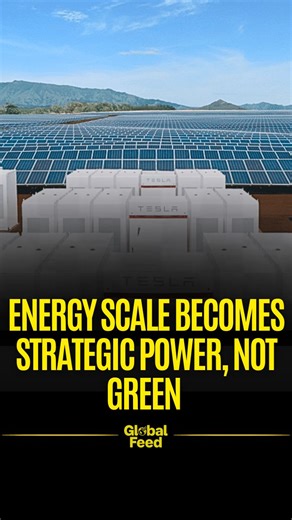 Global Feed on Instagram: "The rapid expansion of solar power led by SpaceX and Tesla shows how quickly energy production can shift when innovation meets scale. Reaching one hundred gigawatts a year is more than progress. It signals a transformation that most countries take decades to achieve through traditional systems. This growth is driven not just by panels but by the pairing of solar with powerful storage. It creates local and affordable energy that reduces dependence on fuel markets. Commu