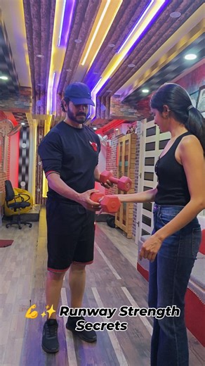 FUTURE STARS IN FASHION | Models don’t just walk the runway, they command it. Practicing with dumbbells builds posture, balance, and arm control—so when the weights... | Instagram