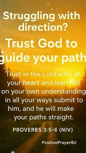 Friday Bible Verse 🌅 | Trust in the Lord | Proverbs 3:5–6 | God Will Direct Your Path