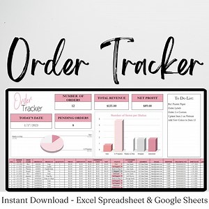 Order Tracker Google Sheets, Order Tracker Excel, Order Tracker Spreadsheet, Business Order Tracker Template Order Tracking Google Sheet Log - Etsy